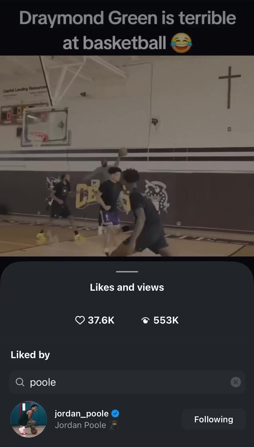 体育平台-难以释怀！美媒晒追梦打野球各种打铁和三不沾 普尔点赞